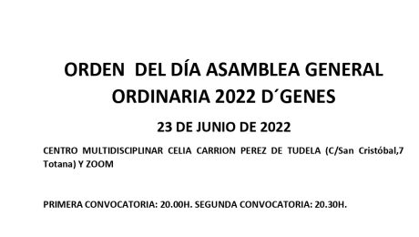 orden del día asam ble portada